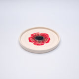 Red Poppy Ceramic Soap Dish