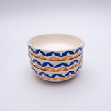 Blue Sea & Apricot Ceramic Bowls