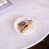 Blue Sea & Apricot Ceramic Trinket Tray