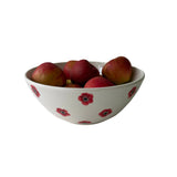 Red Poppy Ceramic Salad Bowl