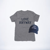"Love Anyway" T-shirt & Navy Hat Bundle