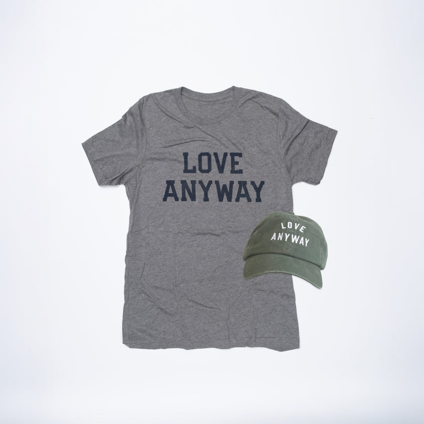 "Love Anyway" T-Shirt and Emerald Hat Bundle