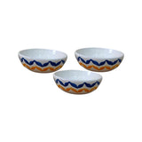 Blue Sea & Apricot Ceramic Bowls