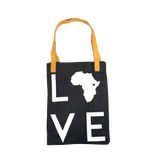 Love Africa Leather Strap Tote