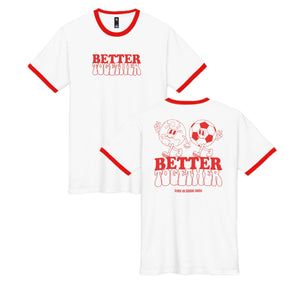 Better Together World and Soccer Staple Ringer Tee
