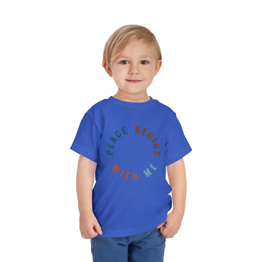"Peace Begins With Me" Toddler Short Sleeve Tee