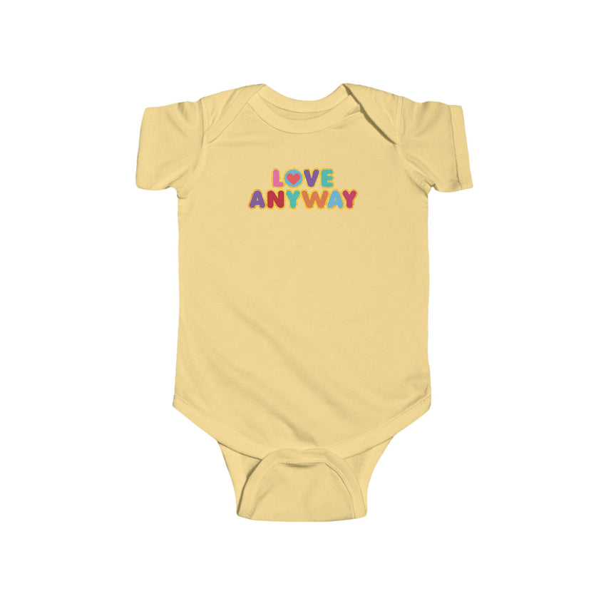 "Love Anyway" Brilliant Infant Fine Jersey Bodysuit