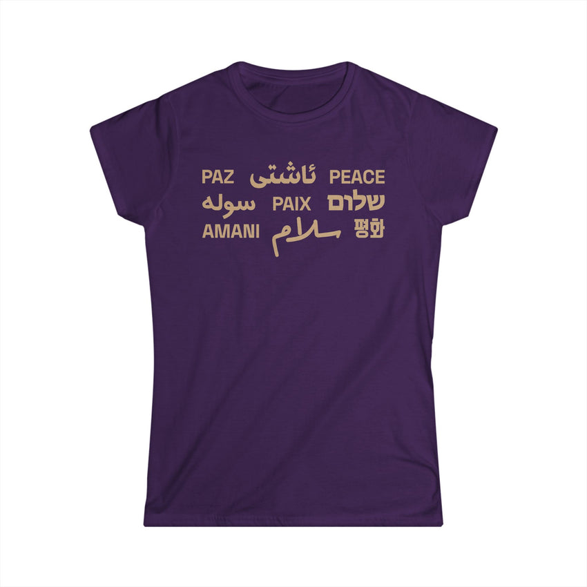 "Peace" Multi-Language Women's Softstyle Tee