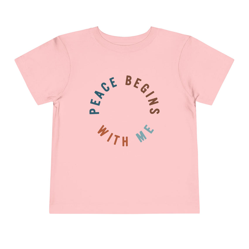 "Peace Begins With Me" Toddler Short Sleeve Tee