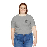 "Peace Can't Wait" Embroidered Unisex Jersey Short Sleeve Tee