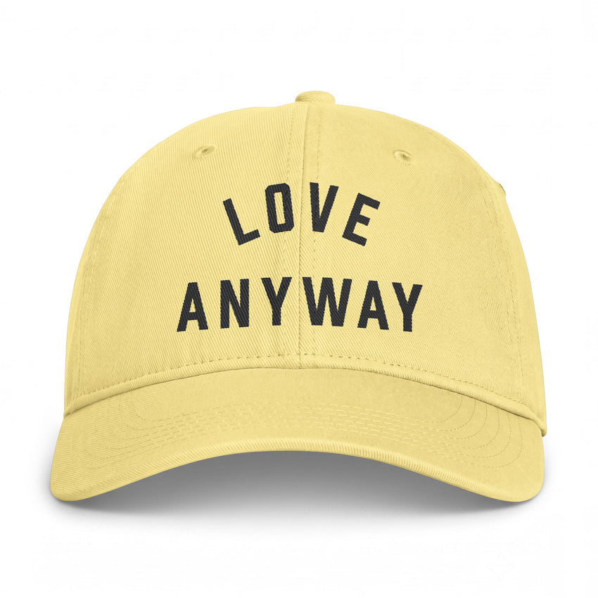 "Love Anyway" Embroidered Coastal Washed Cap