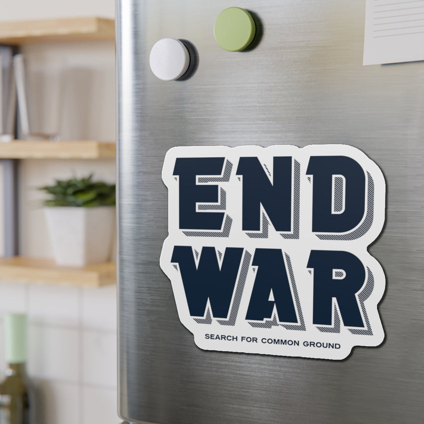 End War Die-Cut Magnet