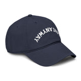 "Love Anyway" Upside Down White Embroidered Garment Washed Baseball Cap