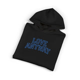 "Love Anyway" Royal Blue Collegiate Embroidered Relaxed Hoodie