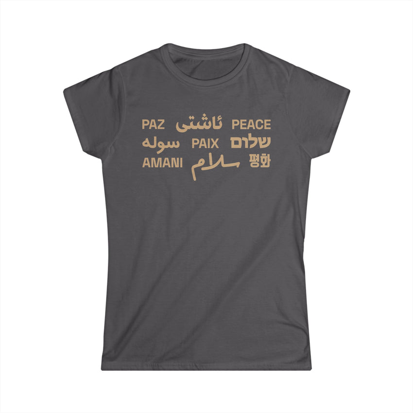 "Peace" Multi-Language Women's Softstyle Tee
