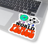World Peace World and Soccer Ball Kiss-Cut Stickers