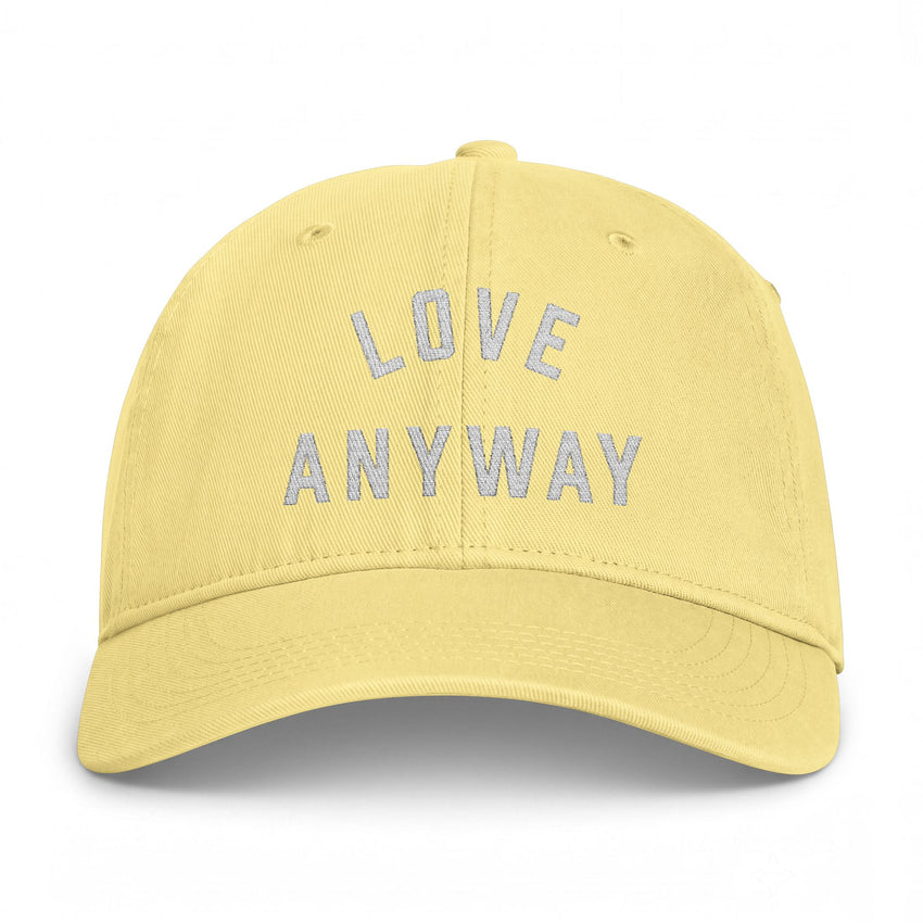 "Love Anyway" Embroidered Coastal Washed Cap