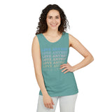 "Love Anyway" Vintage Waterfall Unisex Garment-Dyed Tank Top