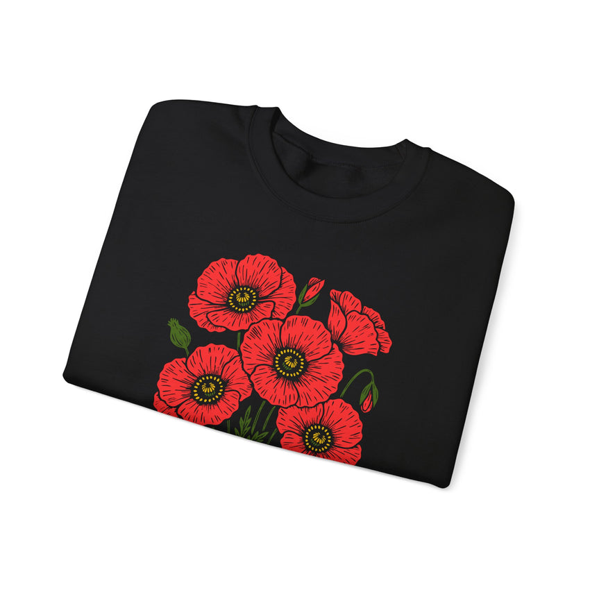 "Hold on to Hope" Poppy Unisex Heavy Blend Crewneck Sweatshirt