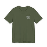 "Peace Can't Wait" Embroidered Unisex Jersey Short Sleeve T-Shirt