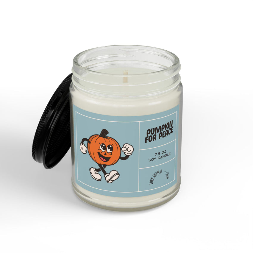 "Pumpkin for Peace" Scented Soy Candle with Black Lid
