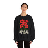 "Hold on to Hope" Poppy Unisex Heavy Blend Crewneck Sweatshirt