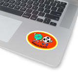 World Peace World and Soccer Ball Oval Kiss-Cut Stickers