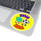 World Peace World and Soccer Ball Circle Kiss-Cut Stickers