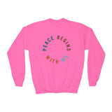 "Peace Begins With Me"  Youth Crewneck Sweatshirt