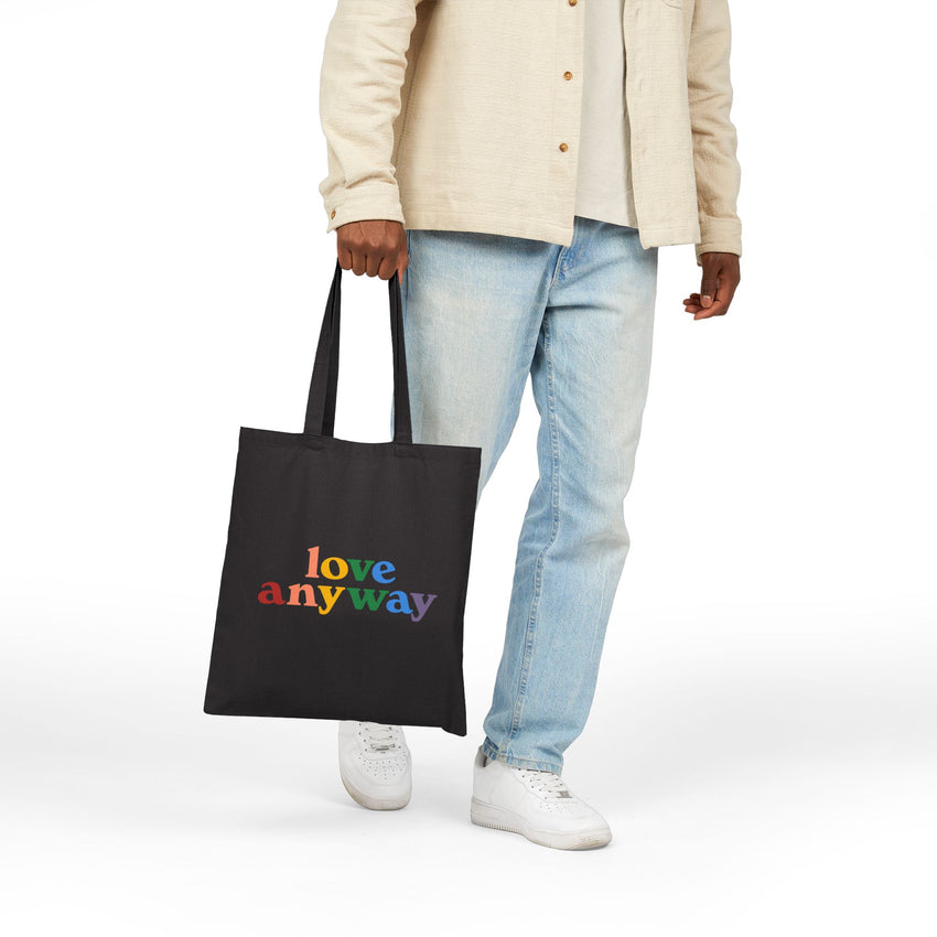 "Love Anyway" Pride Cotton Canvas Tote Bag