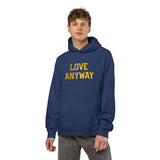 "Love Anyway" Gold Embroidered Relaxed Hoodie