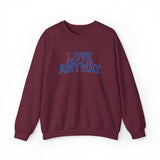 "Love Anyway"  Collegiate Royal Blue Embroidered Unisex Crewneck Sweatshirt
