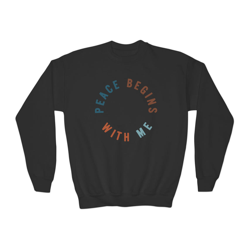 "Peace Begins With Me"  Youth Crewneck Sweatshirt