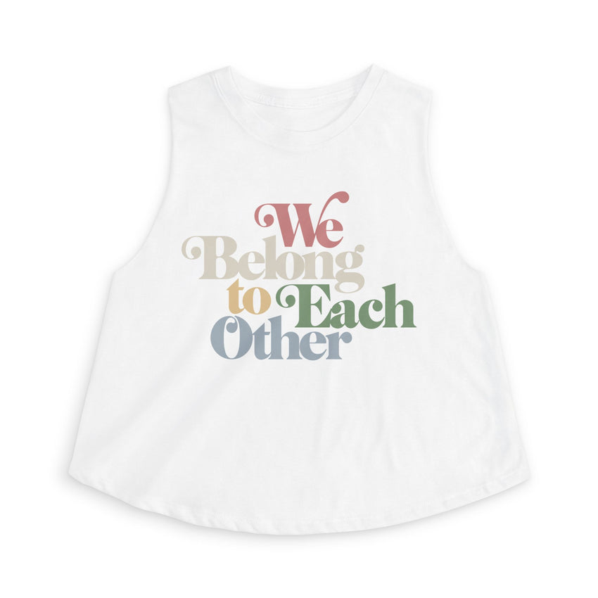 "We Belong To Each Other” Vintage Women's Crop Top