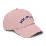 "Love Anyway" Upside Down Navy Embroidered Garment Washed Baseball Cap