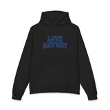 "Love Anyway" Royal Blue Collegiate Embroidered Relaxed Hoodie