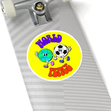 World Peace World and Soccer Ball Circle Kiss-Cut Stickers