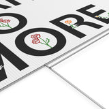 War No More Floral Plastic Yard Sign