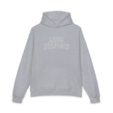 "Love Anyway" White Collegiate Embroidered Relaxed Hoodie