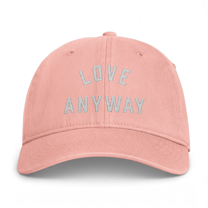 "Love Anyway" Embroidered Coastal Washed Cap