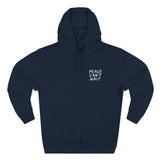 "Peace Can't Wait" Embroidered Three-Panel Fleece Hoodie