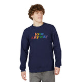 "Love Anyway" Pride Unisex Sponge Fleece Raglan Sweatshirt