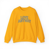 "Love Anyway"  Collegiate Royal Blue Embroidered Unisex Crewneck Sweatshirt