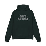 "Love Anyway" White Collegiate Embroidered Relaxed Hoodie