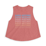 "Love Anyway" Vintage Waterfall Women's Crop Top