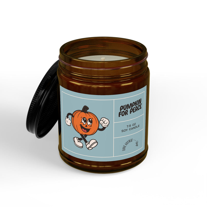 "Pumpkin for Peace" Scented Soy Candle with Black Lid