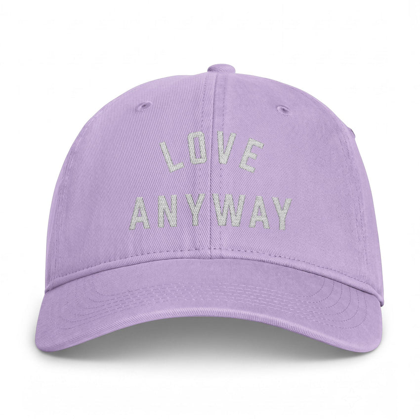"Love Anyway" Embroidered Coastal Washed Cap