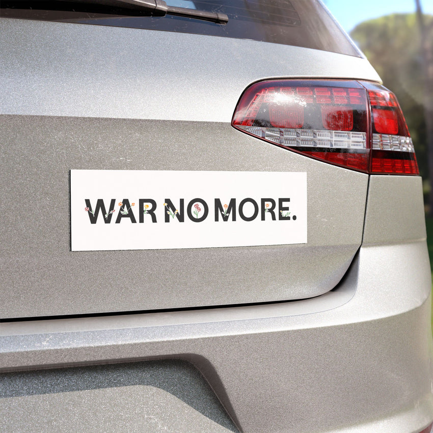 "War No More" Floral Car Magnet