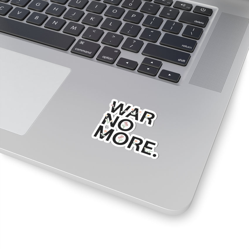War No More Floral Kiss-Cut Sticker