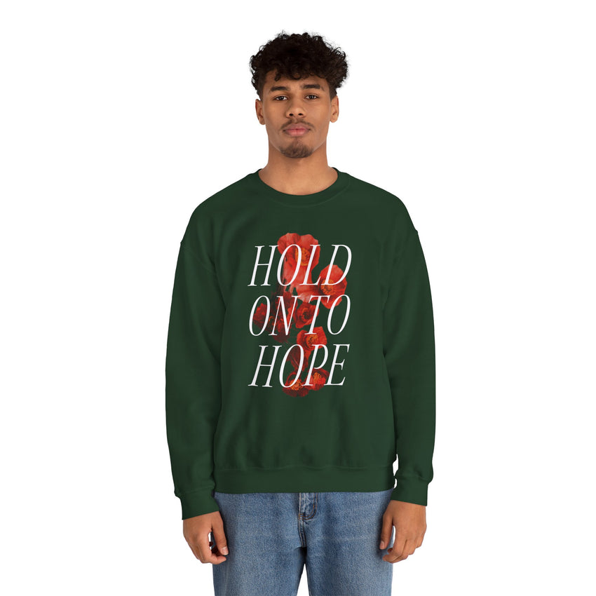 "Hold on to Hope" Unisex Heavy Blend™ Crewneck Sweatshirt